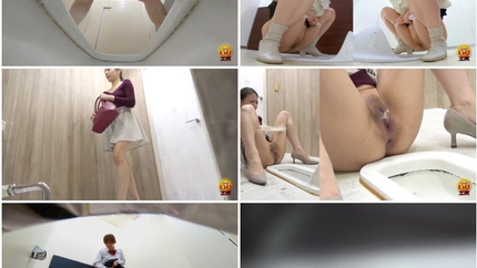 EE-776 She found a hidden camera inside the toilet but she could not stop peeing Part-2 P1