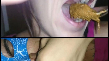 Real Feeding - Amateur Scat Real Feeding Teen Girl Slave