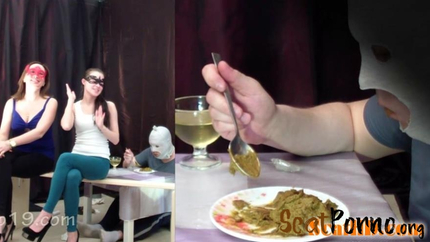 Smelly Milana - 2 mistresses cooked a delicious shit breakfast for a slave