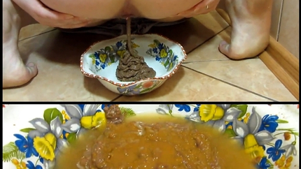 KassianeArquetti - Scat and pissing in a bowl for you! Food is for you