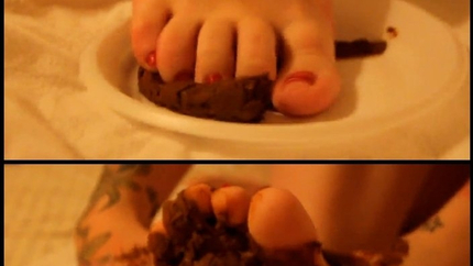 Melania - My sweet shitty feet and nasty footjob