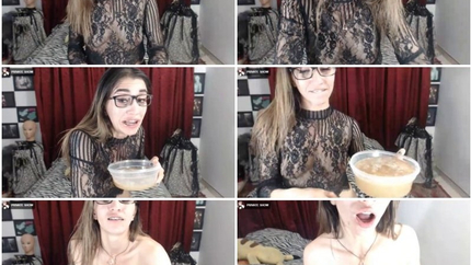 Webcam Show Eating Shit and drinking Vomit. P1