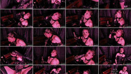 SlutOrgasma - Gothic shit play swallowing and dildo throating