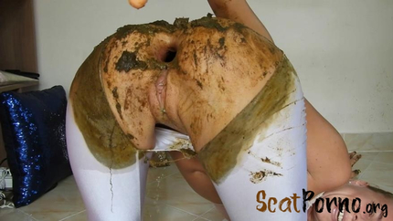 MissAnja - Torn/White Giant Shit Filled Leggings Fun