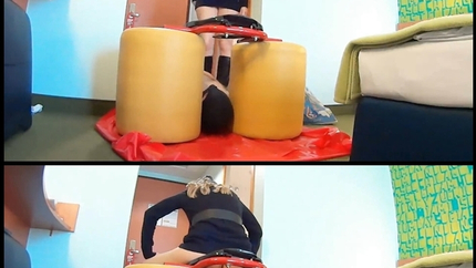 TinaAmazon - Caviar training with a long sausage and complete eating of
