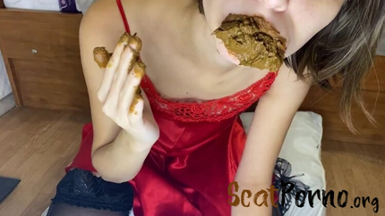 p00girl - Pooping doggy in stockings candle in the ass