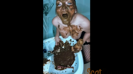 Scat Lina - Scatmania - Shitty Sink Cleaning