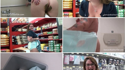 Samantha Starfish - Scatmania - Public Diaper Pooping Compilation!