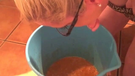 BLUE BUCKET VOMIT..