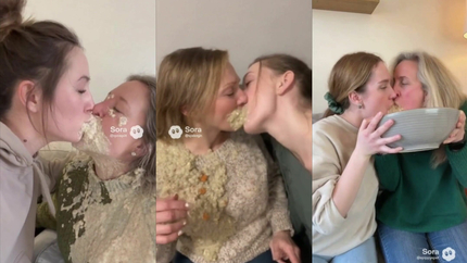 AI LESBIAN PUKE KISSING
