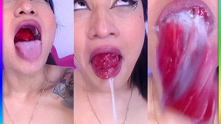 CAMGIRL SWALLOW EAT PANTIES & PUKE THEM OUT!!!