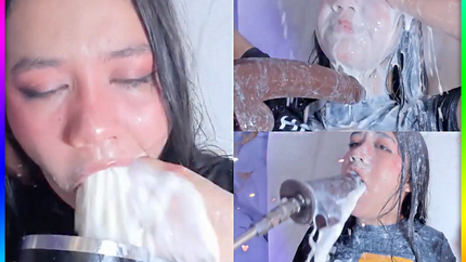 MESSY CAMGIRL DEEPTHROAT VOMIT PARTY & PUKE SHOWER