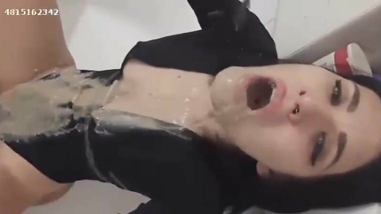 GIRL PUKE WITH DILDO - 2