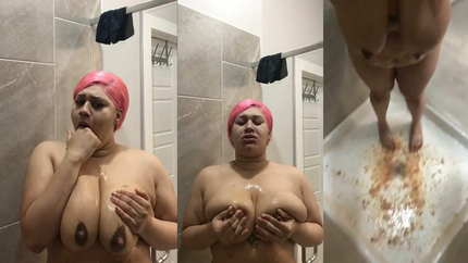 PINK HAIR EBONY HO FINGER PUKING