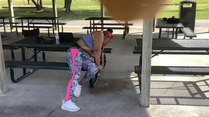 WOMAN THROWS UP AFTER WORKING OUT