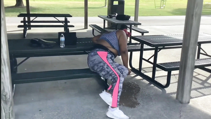 WOMAN THROWS UP AFTER WORKING OUT