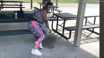 WOMAN THROWS UP AFTER WORKING OUT