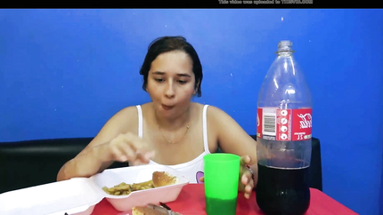 BURGER,FRIES AND SOME CAKE FOR DINNER (VOMIT)