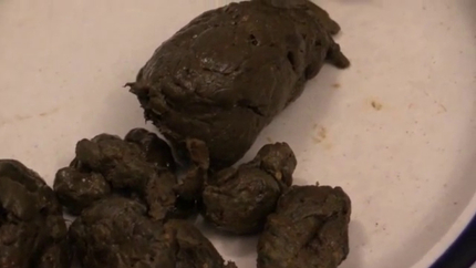 Pooping hard shit and creamy pussy