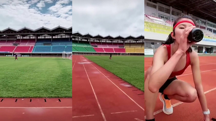 GIRL ATHLETE PUKES