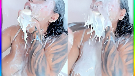 EXTREME DEEPTHROAT TEEN BATHING IN VOMIT
