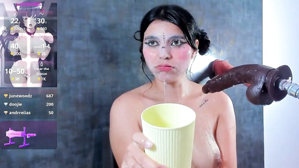LATINA CAMWHORE RECYCLES VOMIT, POURS IT ON HER HEAD.