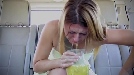 GIRL HAS CARSICK AND VOMITING