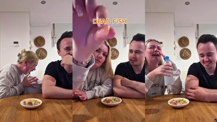 A NORWEGIAN GIRL VOMITS IN THE JELLY BEANS CHALLENGE, P