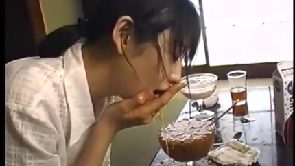 2 JAPANESE TEENS, 1 CUP OF PUKE