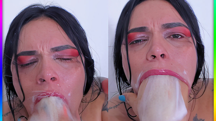 CURVY LATINA EXTREME VOMIT THROAT FUCK GAG