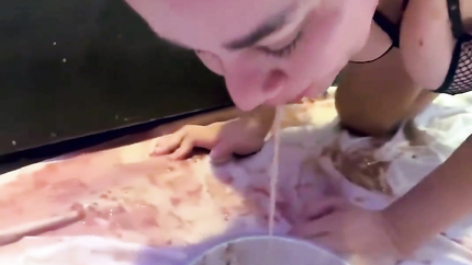 COCK AND FINGERS MAKE HER PUKE