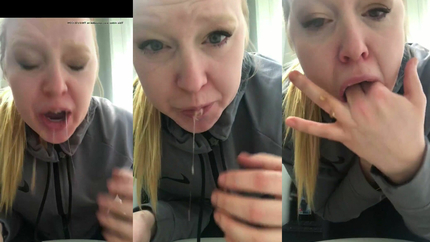 HOT BLONDIE MAKES HERSELF VOMIT