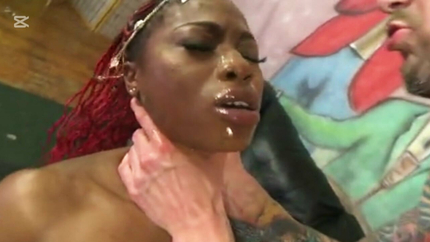 PRETTY BLACK GAGGED AND PUKED - EDIT