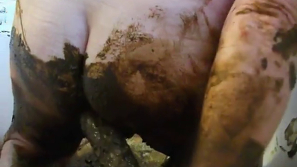 A fat gay pig covers himself in shit and fucks his ass. P1