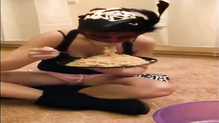 TWO LARGE SCENES OF BINGE AND PURGE.