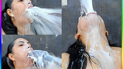 MESSY CAMGIRL INSANE VOLCANO MILK EXPLOSIONS