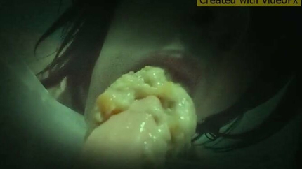 DEEPTHROAT DILDO CREAMY VOMIT..