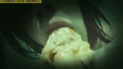 DEEPTHROAT DILDO CREAMY VOMIT..