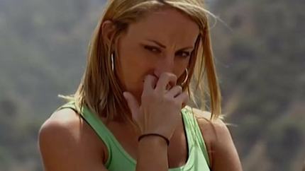 WOMAN GAGGING AND PUKING IN A CHALLENGE