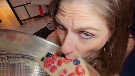 DISGUSTING SLUT VOMITING AND DRINKING A LOT - PART 1