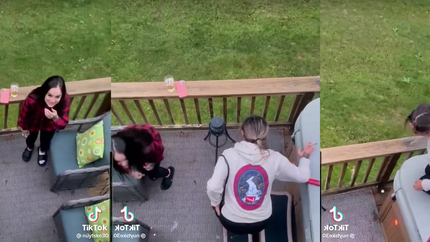 GIRL VOMITS FROM EGG