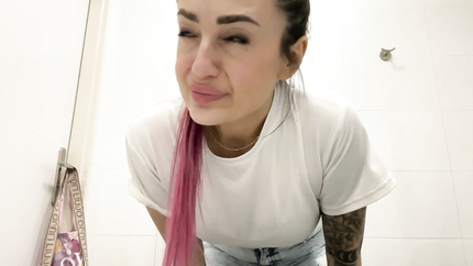 GIRL VOMITING TOILET PUBLIC