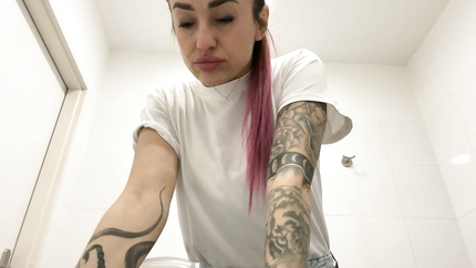 GIRL VOMITING TOILET PUBLIC