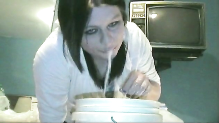 GIRL VOMITS MILK AND SODA