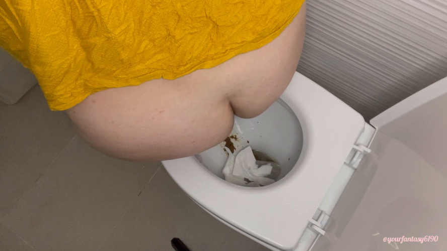 Pooping in toilet 46