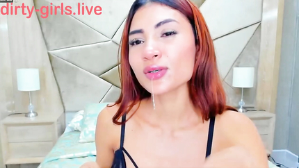 THIN CAMGIRL VOMITING IN BOWL