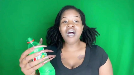 EBONY GIRL DRINKS SPRITE AND BURPS IT UP