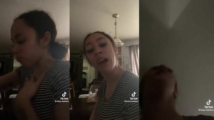 MIXED GIRL TAKES PILLS AND VOMITS