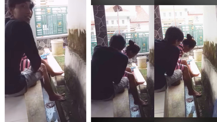 GIRL PUKING LOUDLY OUTSIDE