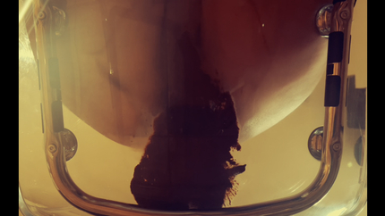 Poop in transparent chair